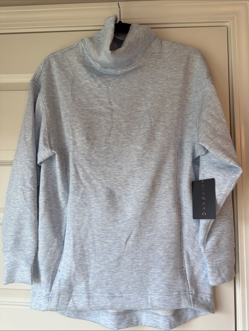 Danskin Light Heather Blue Turtleneck Pullover
